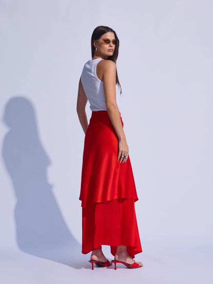 Conjunto Raizz  assimétrico  Maraisa Vermelho