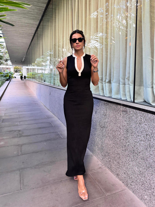 VESTIDO CLOUDE LAURA PRETO