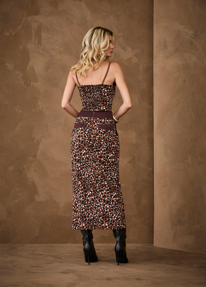 CONJUNTO ARTSY TOP SA ESTELA MARROM