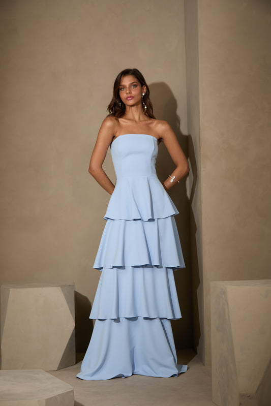 VESTIDO AMICCI GRANADA AZUL CLARO