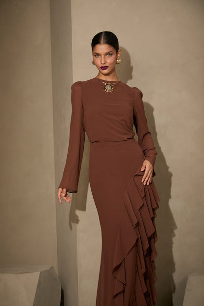 CONJUNTO AMICCI PÉROLA MARROM