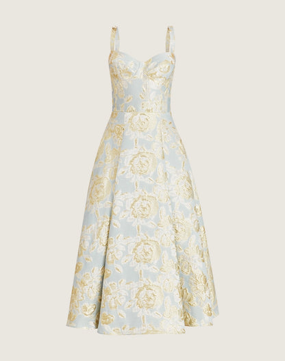 VESTIDO AMISSIMA MIDI HELOA AZUL