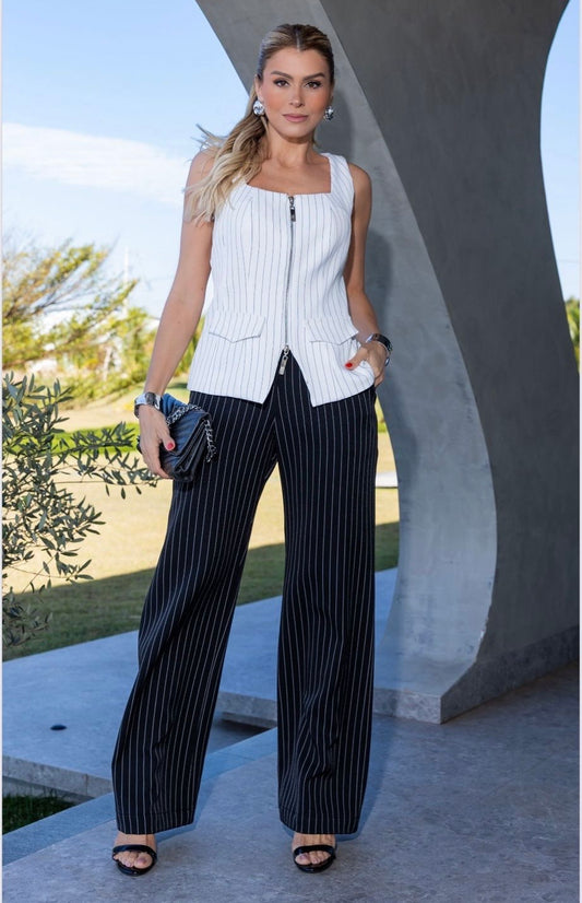CONJUNTO LUZIA FAZZOLLI ALFAIATARIA ZIPER META OFF LIS