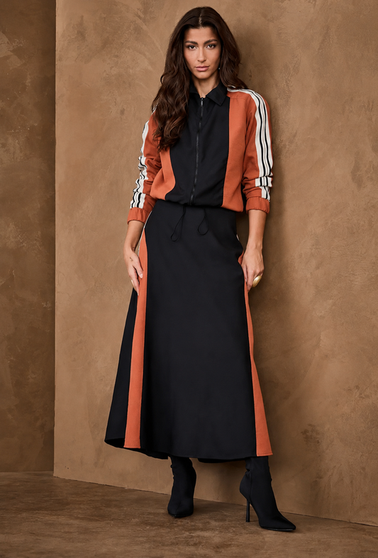 CONJUNTO ARTSY JAQ SA MIDI DAFNE PRETO