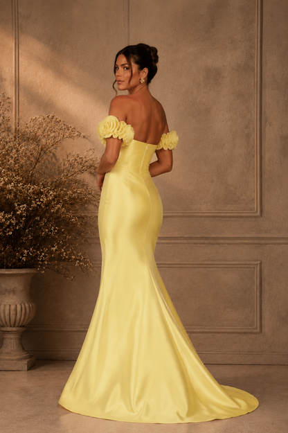 VESTIDO SRBRAND FLORES AMARELO