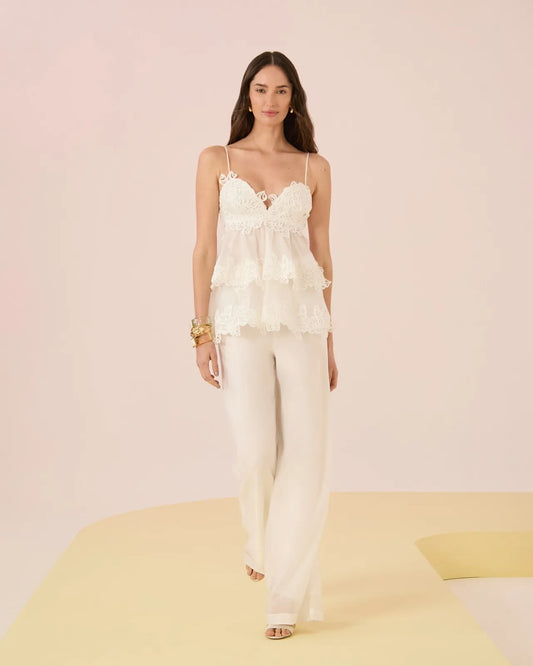 Conjunto Anne Fernandes Luna Renda Off White