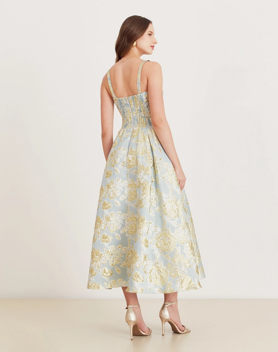 VESTIDO AMISSIMA MIDI HELOA AZUL