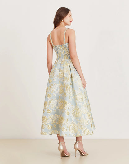 VESTIDO AMISSIMA MIDI HELOA AZUL