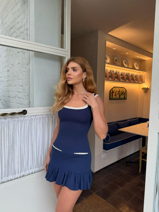 VESTIDO CLOUDE JADE MARINHO