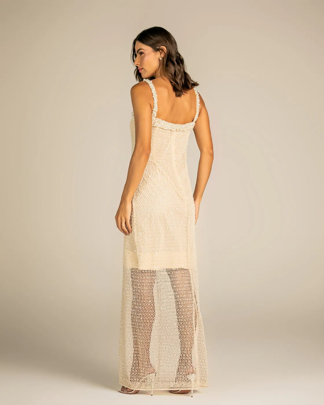 Vestido Anne Fernandes Soraya Longo Crochet Perola