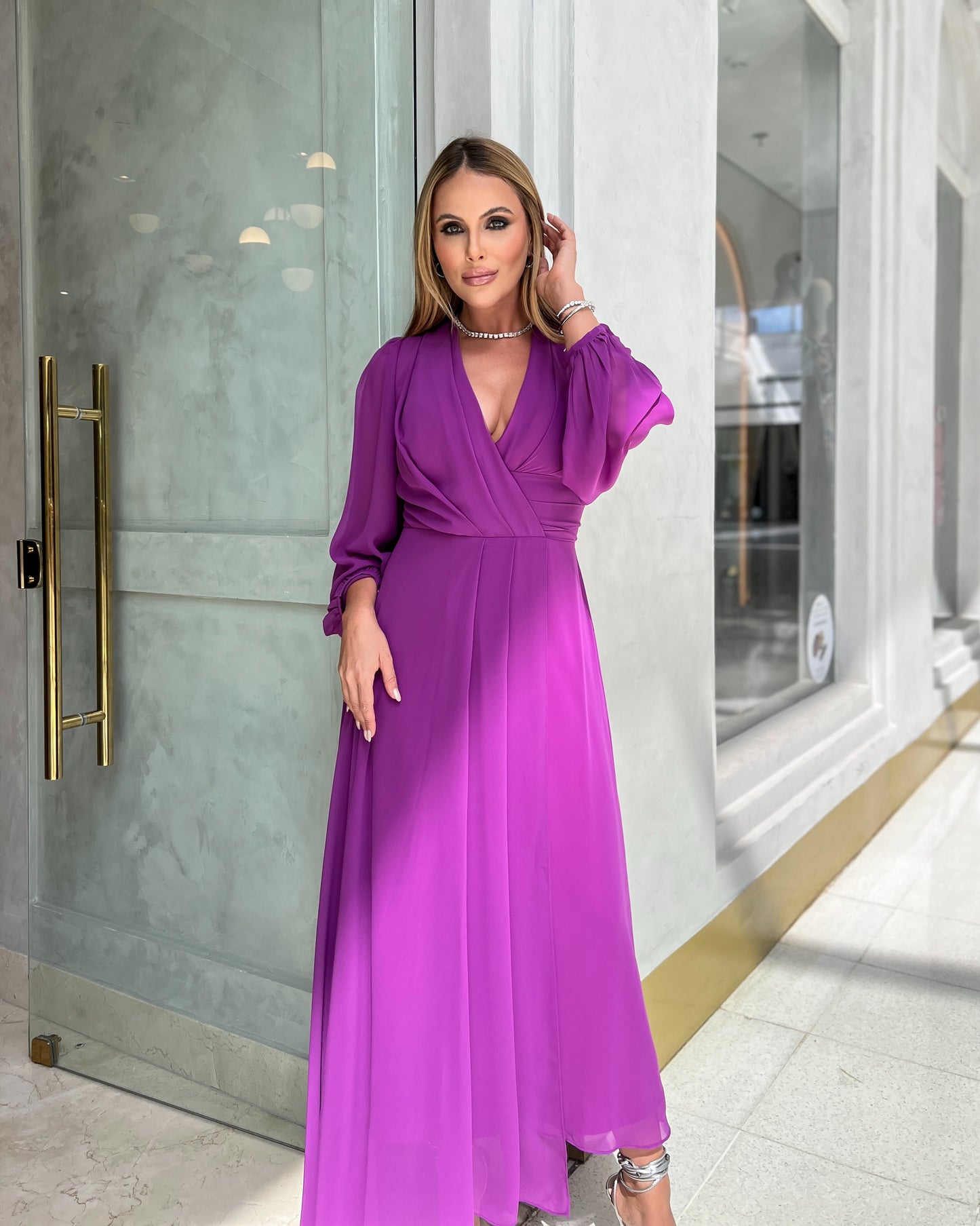 Vestido Dpsco Petra Midi Roxo