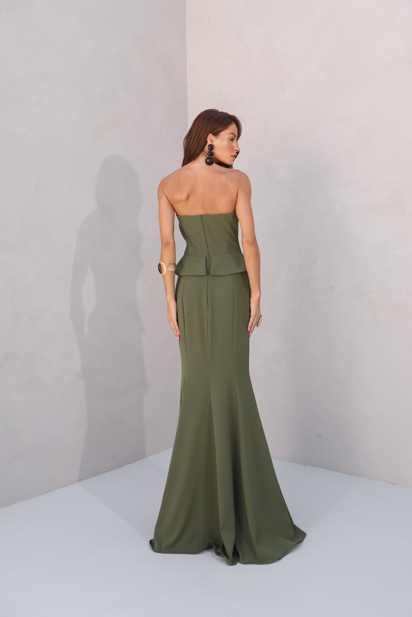 VESTIDO AMICCI CORSELET VERDE OLIVA