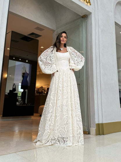 Vestido Amissima Gabriela Longo Branco