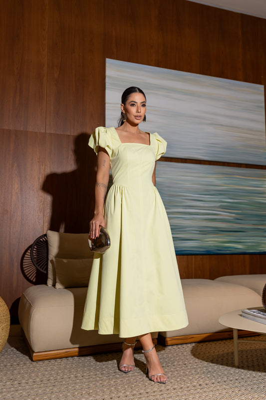VESTIDO LUZIA FAZZOLLI SARJA DET PREGA LIMA
