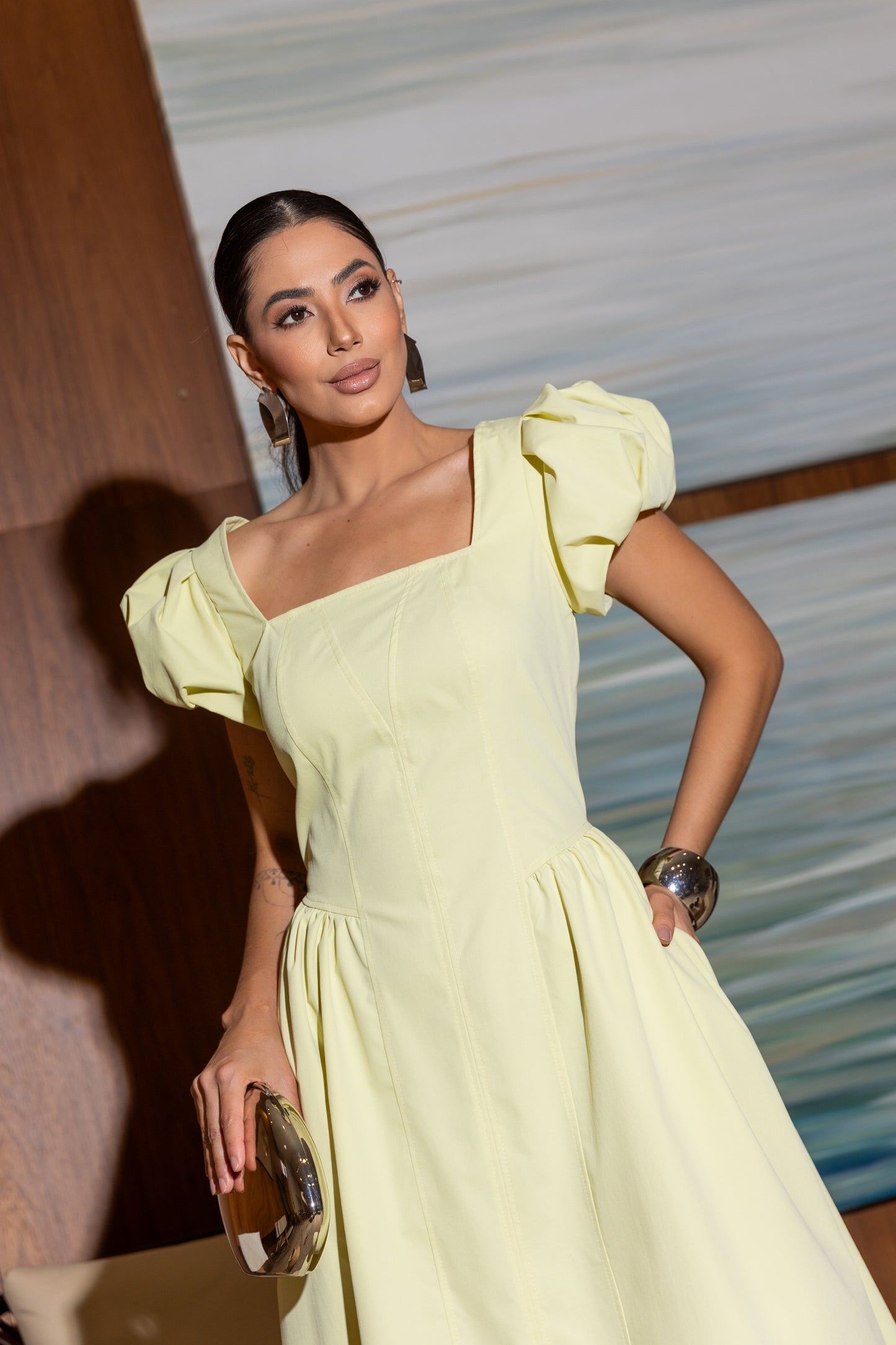 VESTIDO LUZIA FAZZOLLI SARJA DET PREGA LIMA