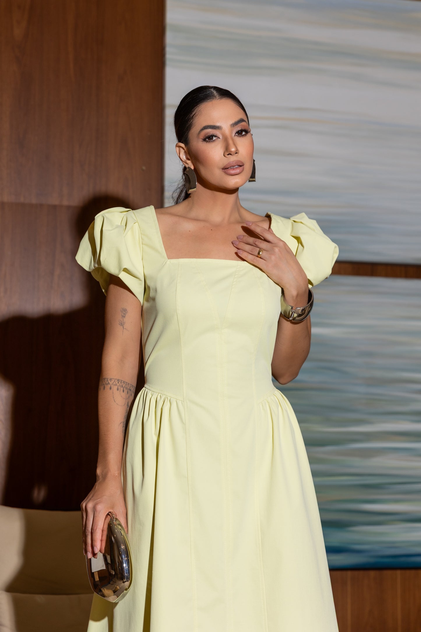 VESTIDO LUZIA FAZZOLLI SARJA DET PREGA LIMA