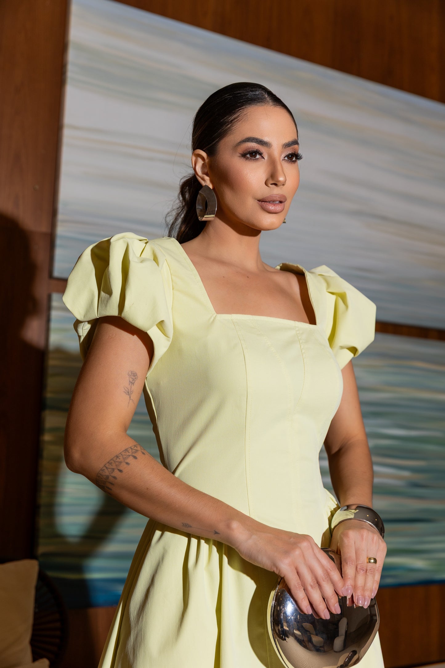 VESTIDO LUZIA FAZZOLLI SARJA DET PREGA LIMA