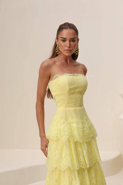 VESTIDO AMICCI LONGO EM CAMADAS
