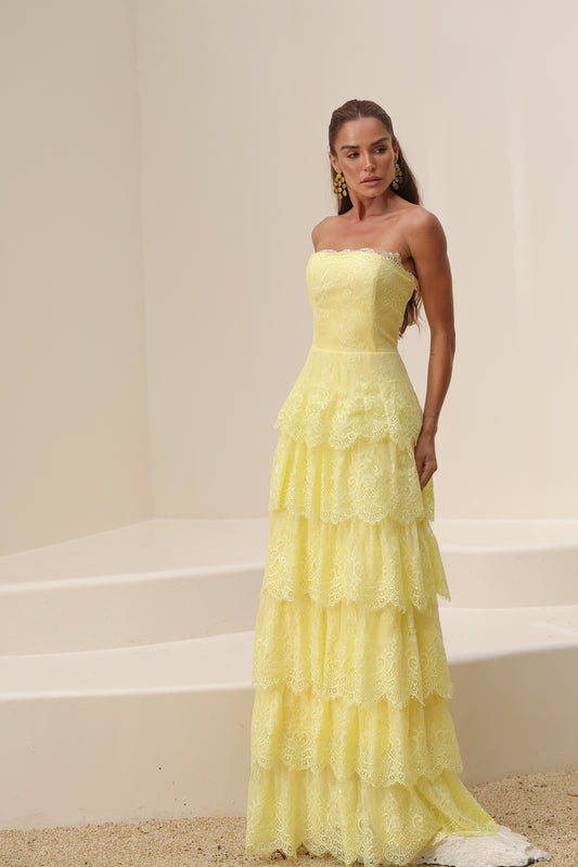 VESTIDO AMICCI LONGO EM CAMADAS