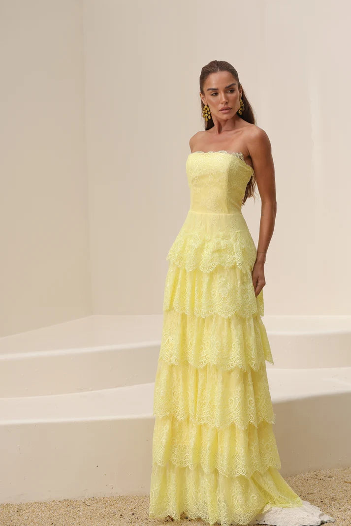 VESTIDO AMICCI LONGO EM CAMADAS