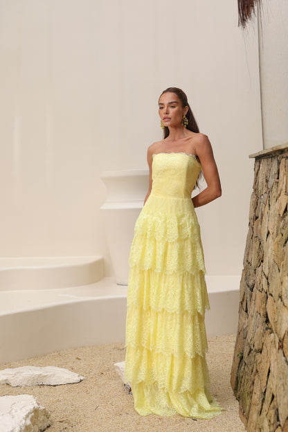 VESTIDO AMICCI LONGO EM CAMADAS