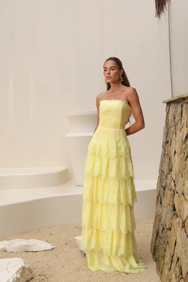 VESTIDO AMICCI LONGO EM CAMADAS