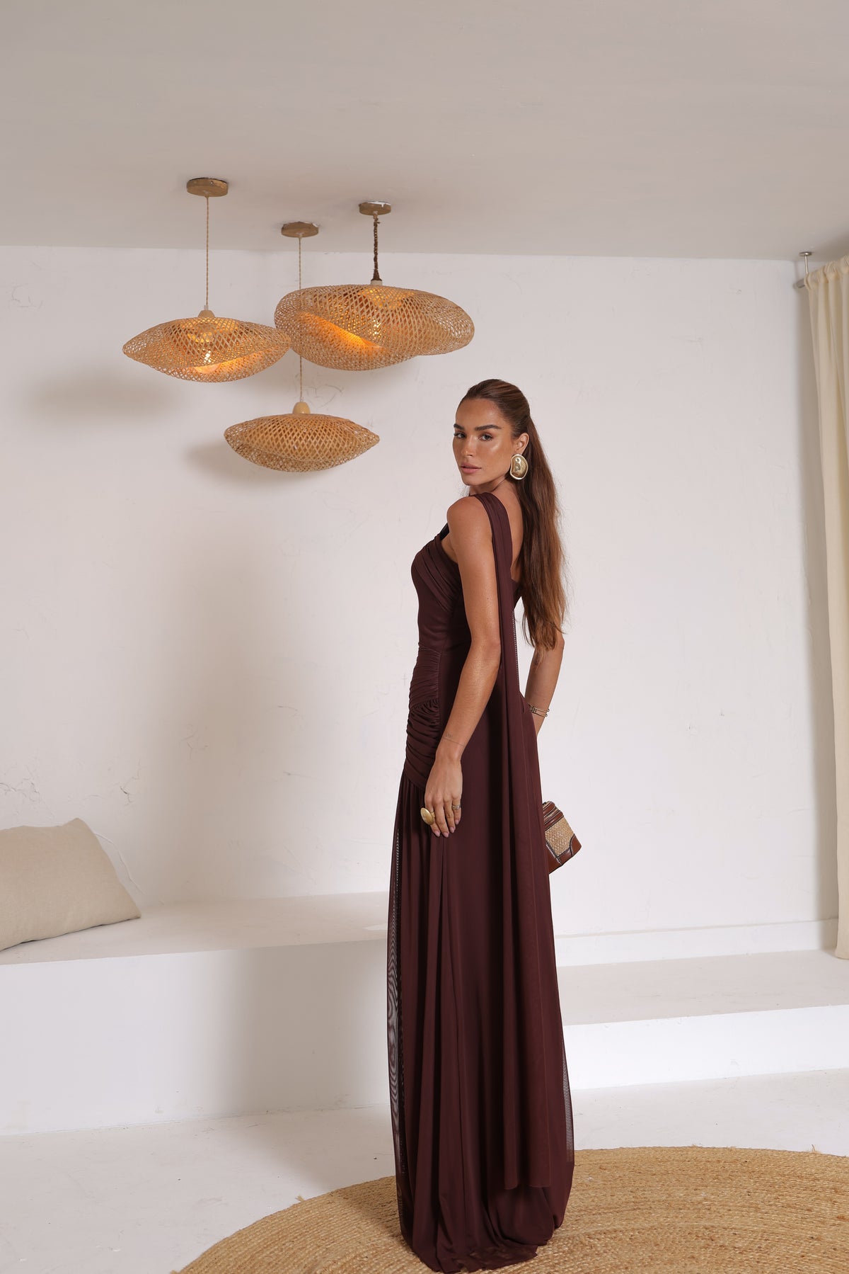 VESTIDO AMICCI LONGO UM OMBRO SÓ
