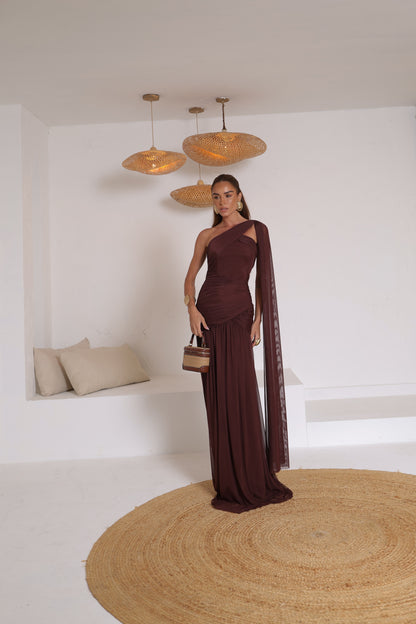 VESTIDO AMICCI LONGO UM OMBRO SÓ