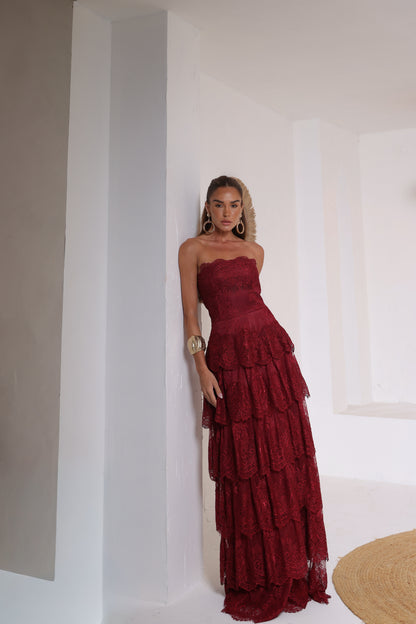 VESTIDO AMICCI LONGO EM CAMADAS