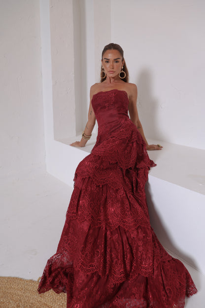 VESTIDO AMICCI LONGO EM CAMADAS