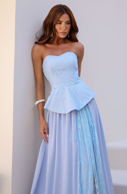 CONJUNTO AMICCI PEPLUM E RENDA CHANTILLY