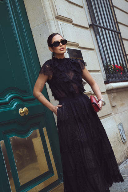 Conjunto luzia fazzolli tule giovana preto
