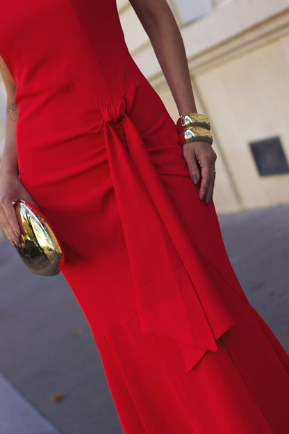 Vestido luzia fazzolli alfaiataria c amarração verm