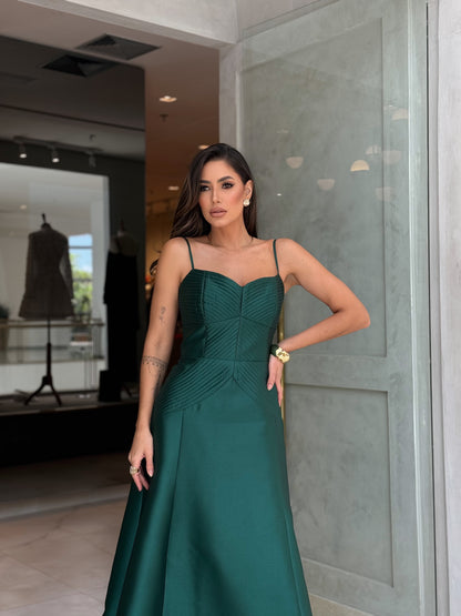 Vestido M.Rodarte Luna Verde Esmeralda
