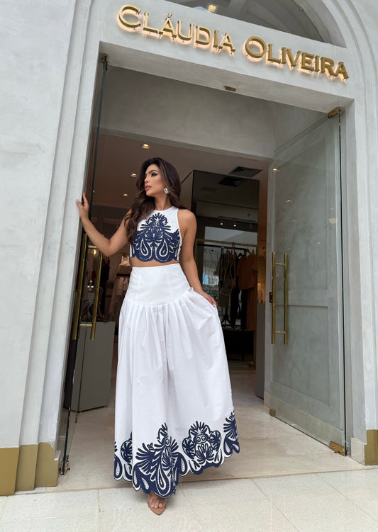 Conjunto Amarante Aline Off Bordado