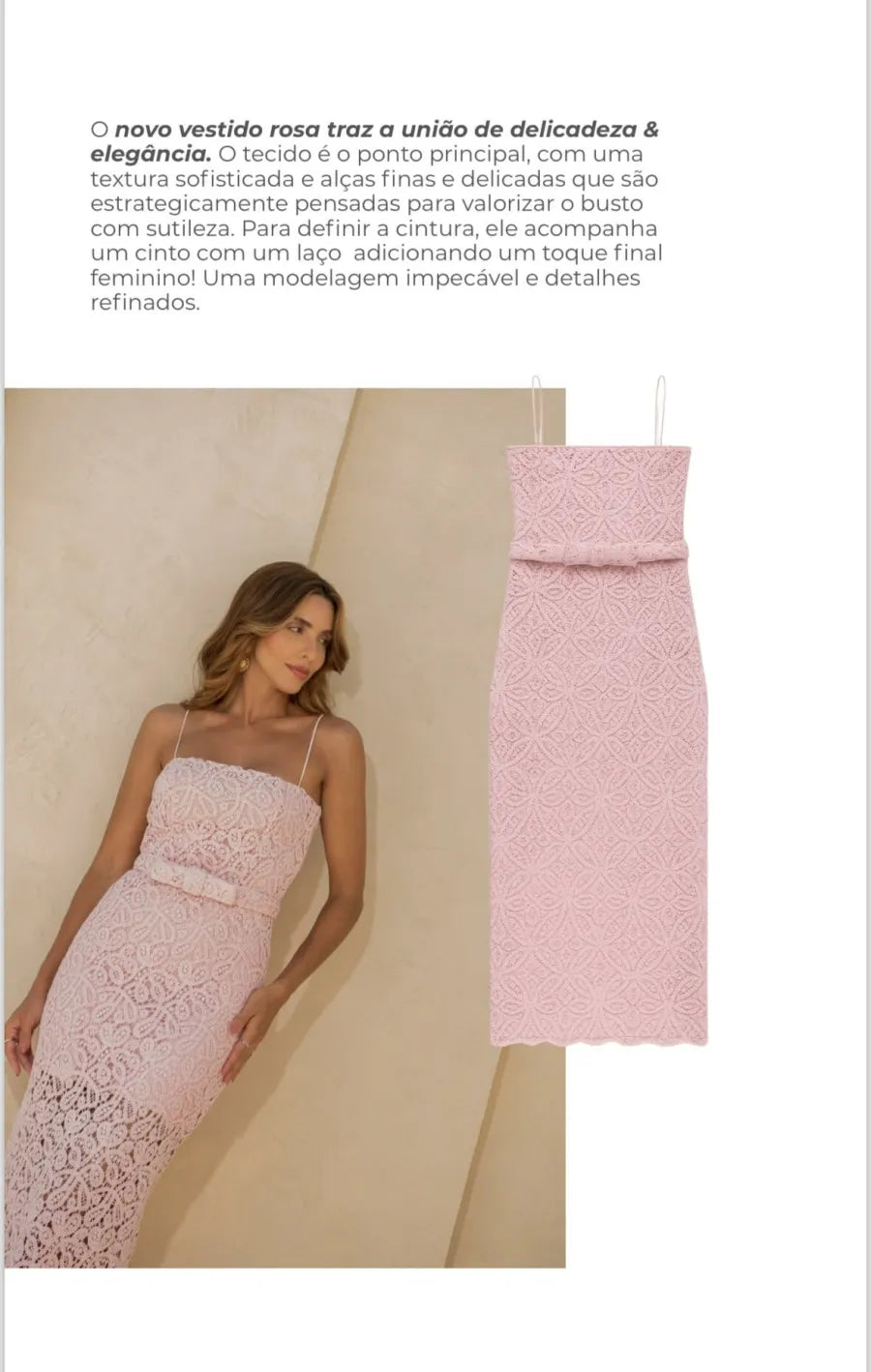 Vestido cbrb gardenia rosa