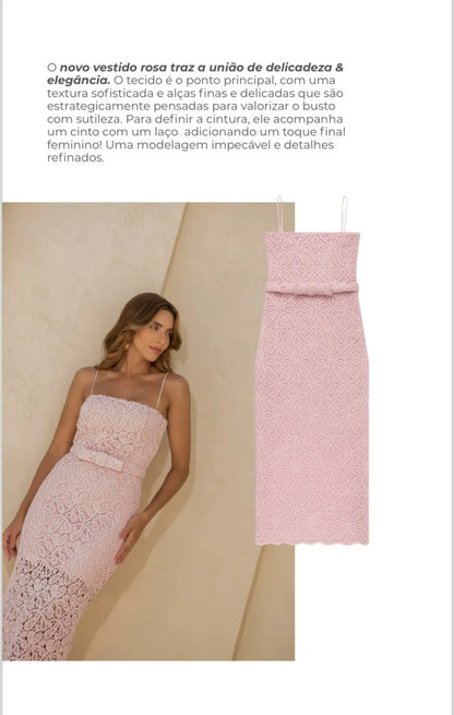 Vestido cbrb gardenia rosa