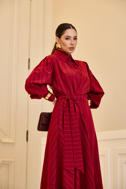 VESTIDO LUZIA FAZZOLLI XADREZ C AMARRAÇÃO VERM ESC