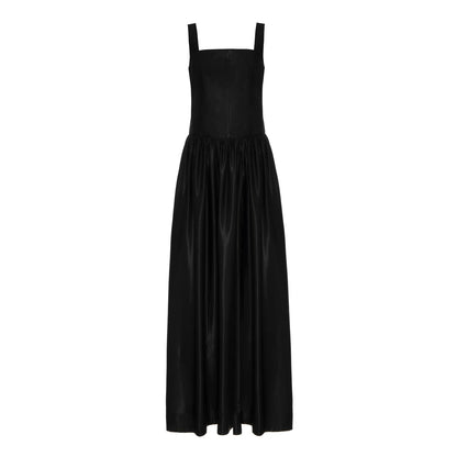 Vestido Lalibela Rosana Tafeta Preto