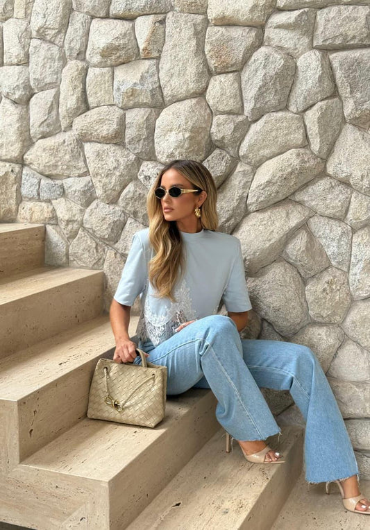 Camiseta cloude rita azul