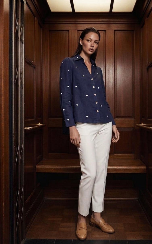 CAMISA FINNA JULIETA AZUL MARINHO
