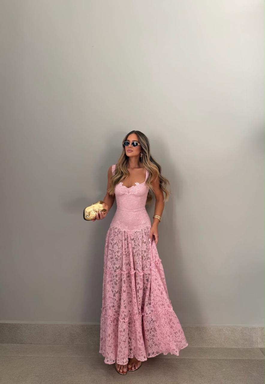 VESTIDO CLOUDE MARLUCE ROSA