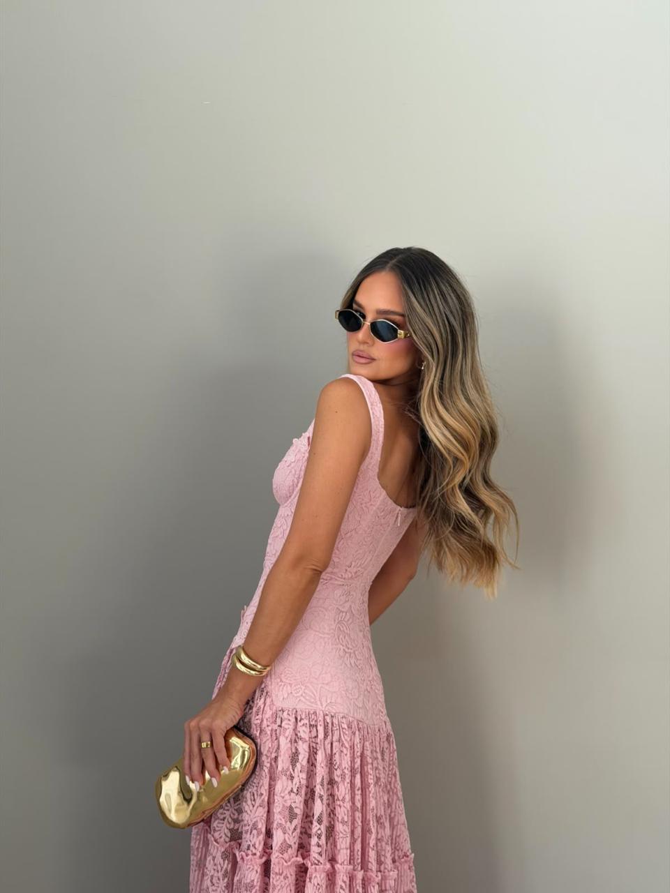 VESTIDO CLOUDE MARLUCE ROSA