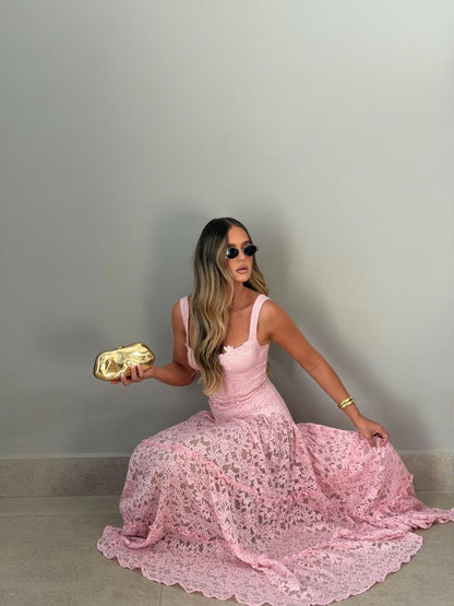 VESTIDO CLOUDE MARLUCE ROSA