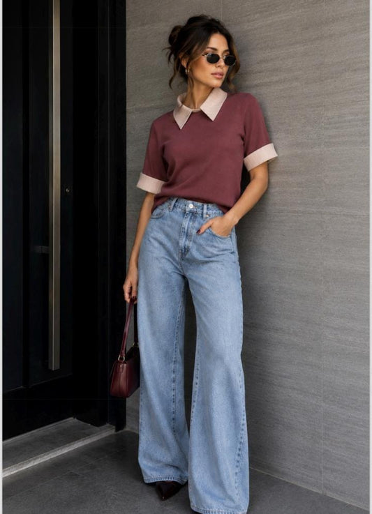 BLUSA CLOSET TRICOT C GOLA MARROM