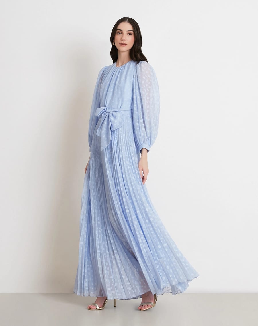 VESTIDO AMISSIMA LONGO MENY AZUL