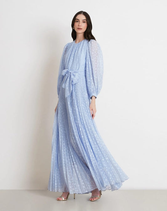 VESTIDO AMISSIMA LONGO MENY AZUL