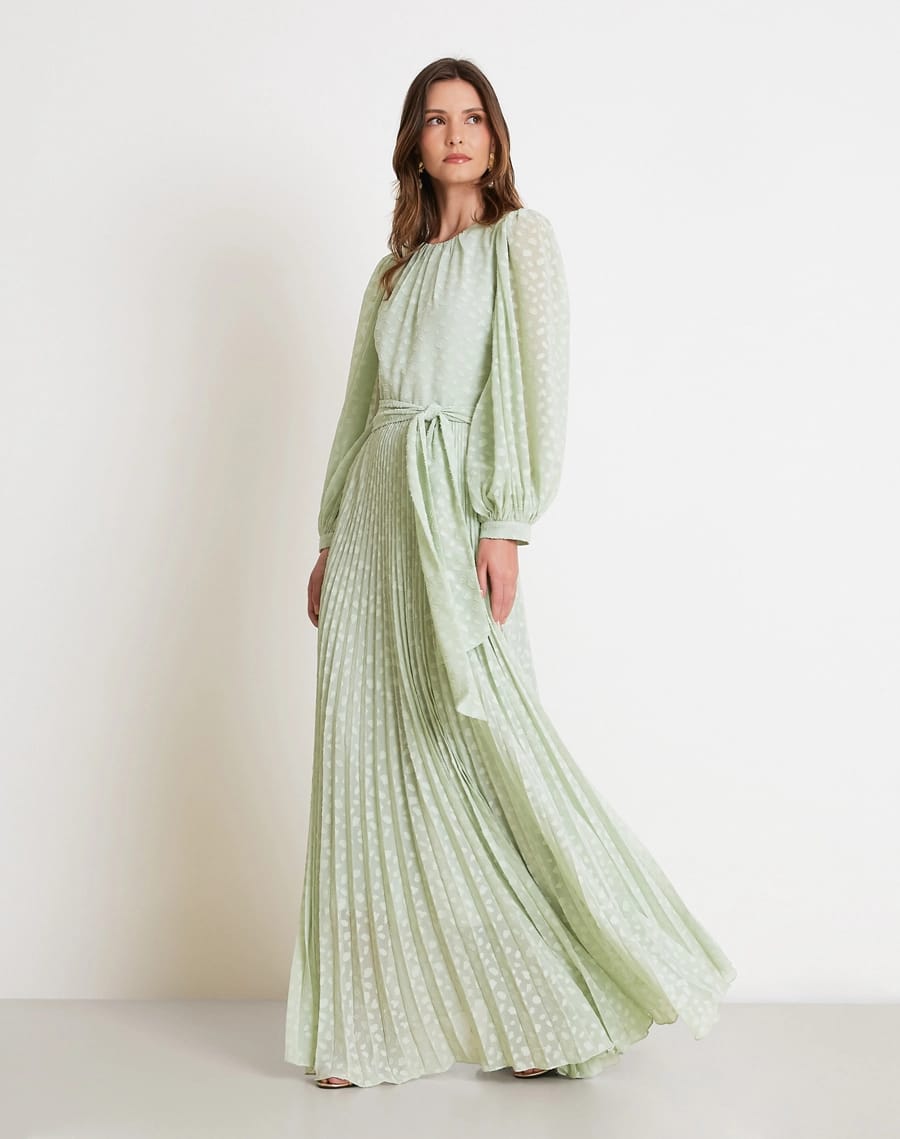 VESTIDO AMISSIMA LONGO MENY VERDE