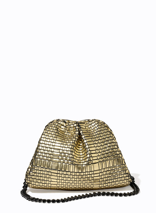 CLUTCH LE LIS BLANC DORA GOLD