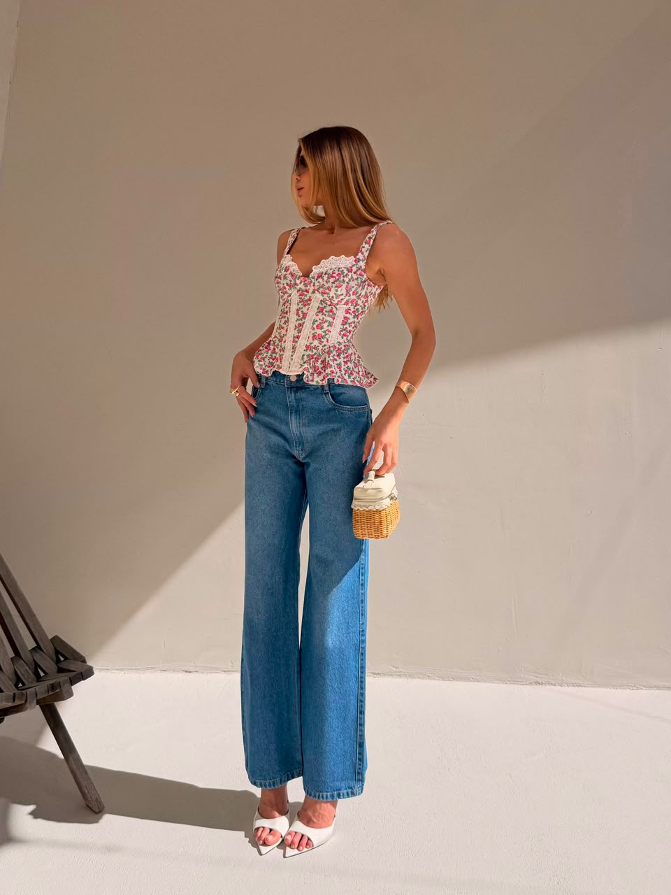 CROPPED LUA FLORAL